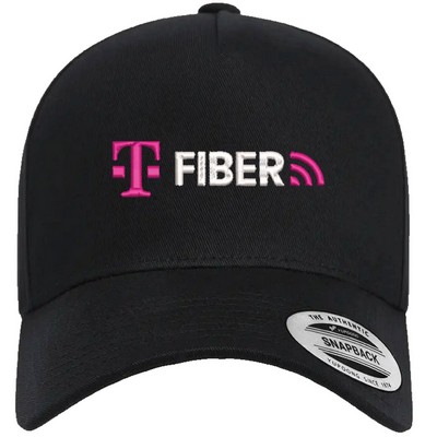 Yupoong 5079 YP Classics – Cotton Blend Retro Trucker Hat with Leatherette Patches or Embroidery