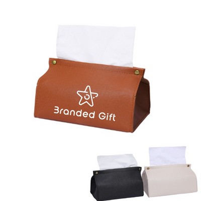 Leather Living Room Coffee Table Tissue Box