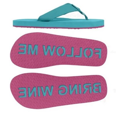 Beach Imprint Flip Flops