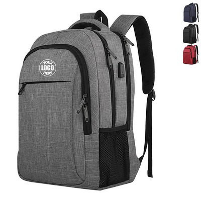 Travel Laptop Backpack Usb Charging Port Water Resistant Bag