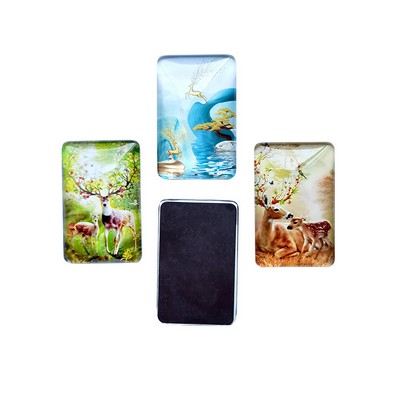 Crystal Glass Rectangle Fridge Magnet