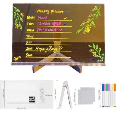 Acrylic Led Dry Erase Board With Light
