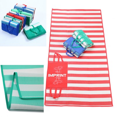 PP Portable Beach Mat W/ Dual-Handle