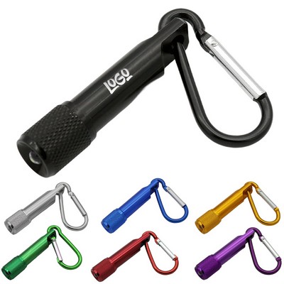 Mini LED Keychain Flashlight with Carabiner Clip