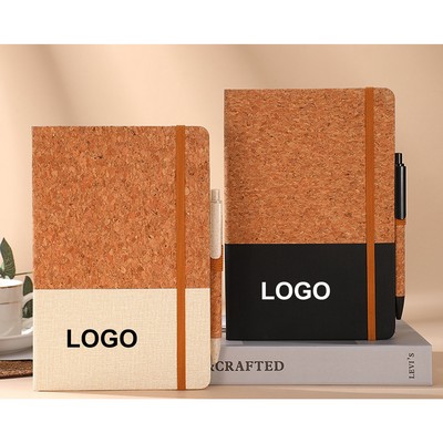 A5 Size Eco Friendly Cork Notebook Set With Pen