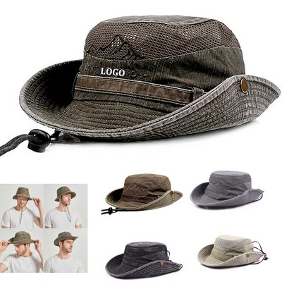 Wide Brim Bucket Hat