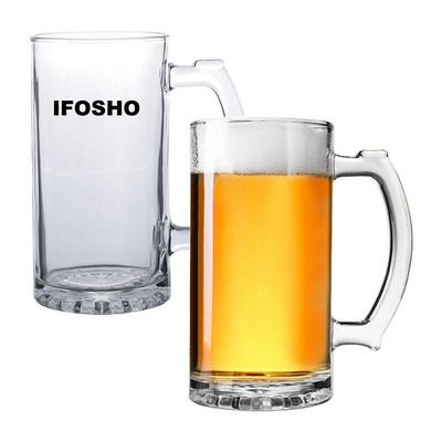 26oz Extra Large Glass Beer Mug with Handle for Bar Alcohol Beverages