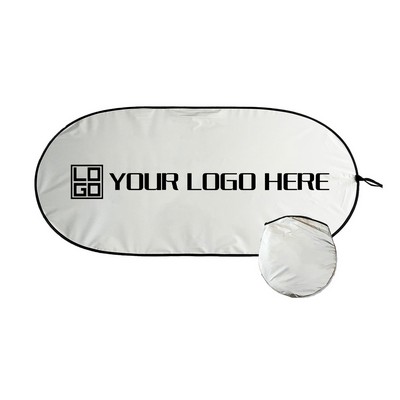 Car Folding Front Windshield Sunshade With Pouch