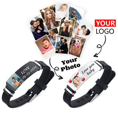 Custom Photo Silicone Bracelet