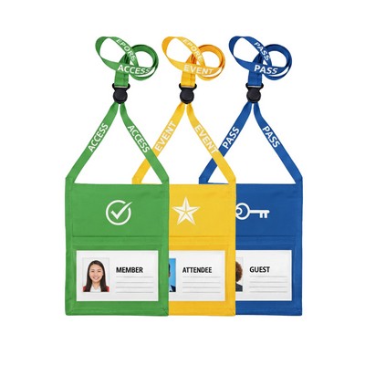 Premium Nylon Double Window Lanyard Pouch