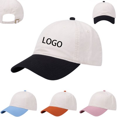 Color-Block Cotton Baseball Cap