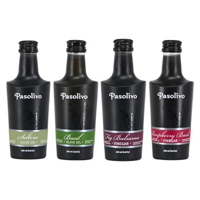 Soltera Extra Virgin Olive Oil, Basil Olive Oil, Fig Balsamic & Raspberry Basil Vinegar 200mL