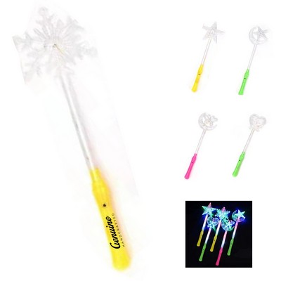 LED Light Up Frozen Snowflake Wand