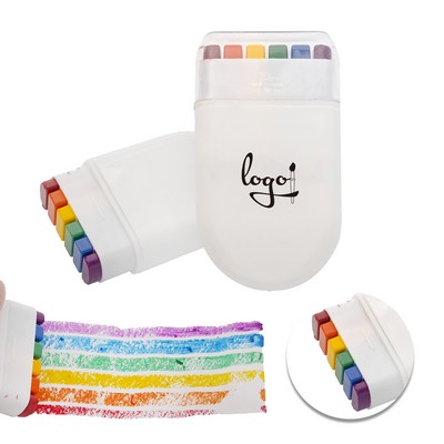 Full Color Printed Face Painting Rainbow Fan Brush