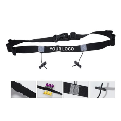 Adjustable Race Bib Belt With Reflective Point 35.8" Length