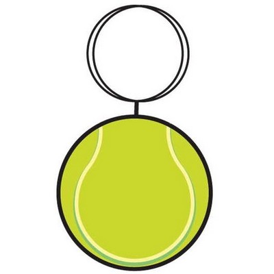 Tennis Ball Key Chain w/Clear Mirrored Back (2 Square Inch)