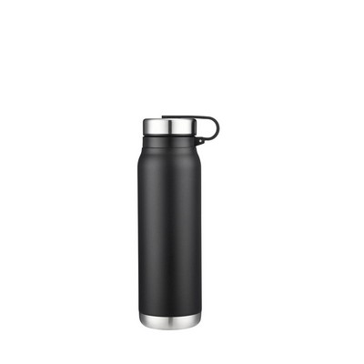 Endura 20 oz Black Vacuum Water Bottle with Removable SS Lid