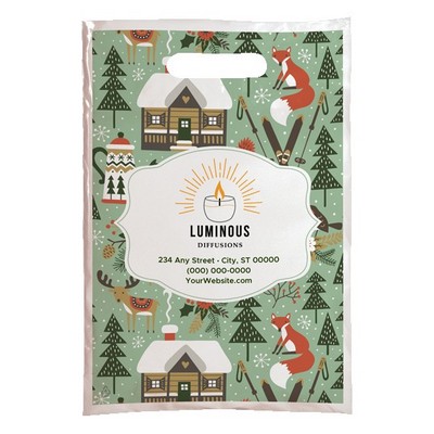 Christmas Scatter Design 4 Plastic Bags (12" x 15")