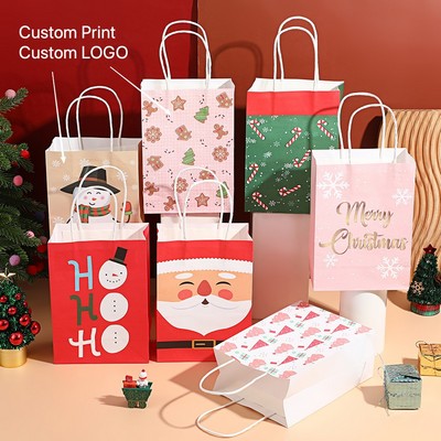 Christmas Cartoon Santa Gift Bag 10pcs