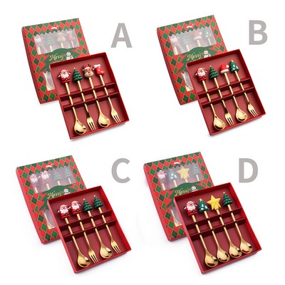 Christmas spoon and fork set