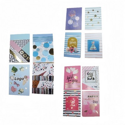 Folded Greeting Card with Intricate Pattern Design