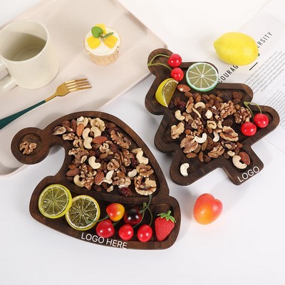 Wooden Christmas Tree Serving Tray