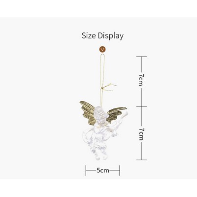 Transparent Angel Christmas Tree Ornament 4pcs set
