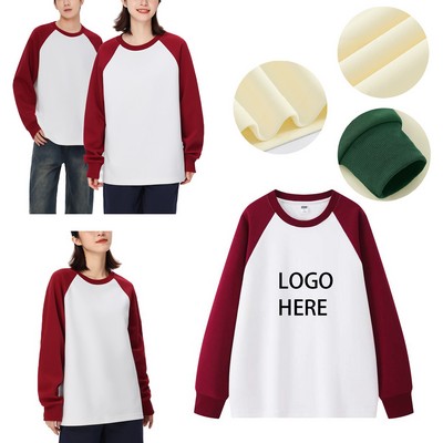 Color Block Baseball Jersey Long Sleeve Shirt
