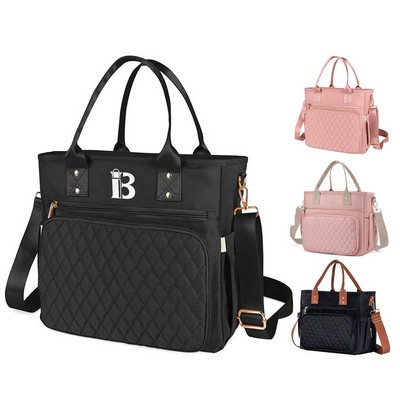 15L Large Capacity Nylon Insulated Lunch Tote Bag