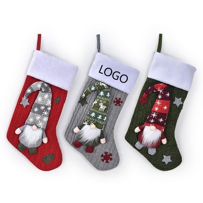 Knitted Rudolf Christmas Socks