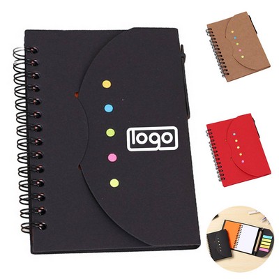 Sticky Notes Spiral Notebook w/ Pen