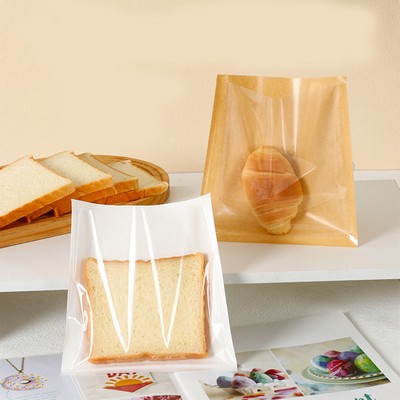 Brown Paper Bread Wrappers with Clear View