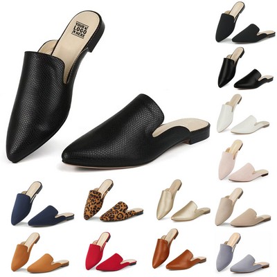 Women Flats Comfortable Pointed Toe Mules