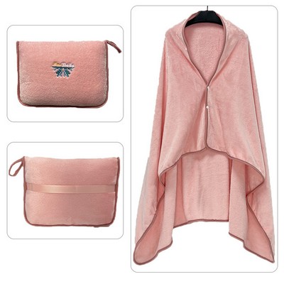 2-in-1 Foldable Travel Blanket with Pillow