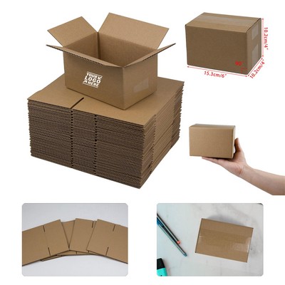 Small Easy to Fold 6x4x4" Corrugated Cardboard Shipping Box