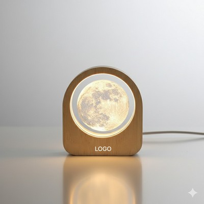 Galaxy Glowing Crystal Ball Night Light Creative 3D Engraved Desktop Decor Ambient Lamp