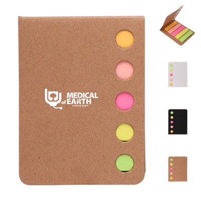 5 Color Pocket Sticky Notes Memo Book and Tape Flags