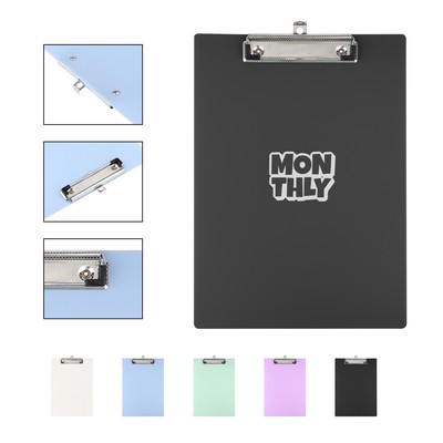 A4 Plastic Clipboards W/ Metal Clip & Hanging Hole
