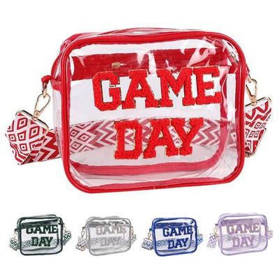 Portable Travel Transparent PVC Makeup Crossbody Bag