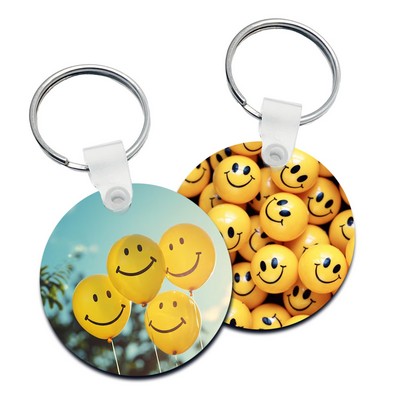Wooden Circle Key Ring – Double-Sided Full-Color Print