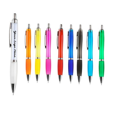 Plastic Ballpoint Pen with Soft Grip