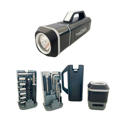 Multi-Function Toolbox With LED Flashlight