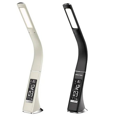 Foldable Smart LED Desk Lamp With Clock & Thermometer