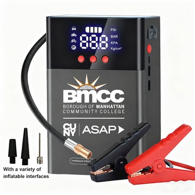 Custimized Portable Emergency battery booter w/ 150PSI Emergency inflater air compressor