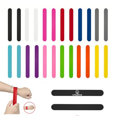 Silicone Slap Band Bracelet Solid Color Wristband