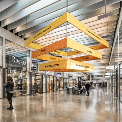 Skytube Tiered Square Hanging Sign Package (8' x 5')