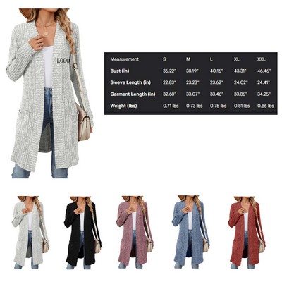 Winter Long Sleeve Pocket Cardigan (S-2XL)