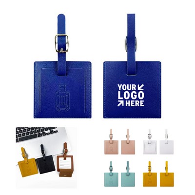 Square PU Luggage Tag