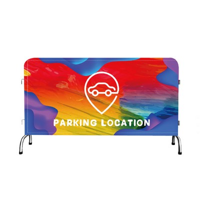 6' Stretchy Spandex Barrier Cover for Crowd Control Barricade Cloth