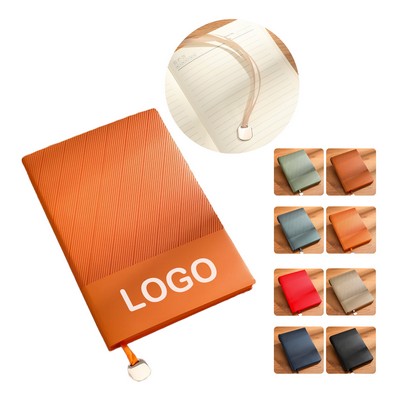 Corduroy Notebook with Metal Bookmark